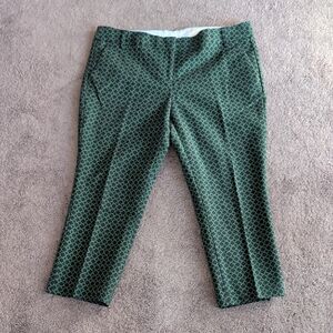 Kenar Cropped Stretch Geometric Print Pants 10